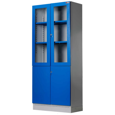 Showcase with glass doors